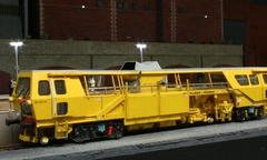 Tamper at rest in the head shunt at Devonport Road CCE sidings.